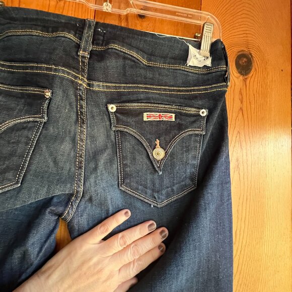 Hudson Dark Denim Crop Ginny Straight with Cuff - Size 28 - Picture 7 of 7